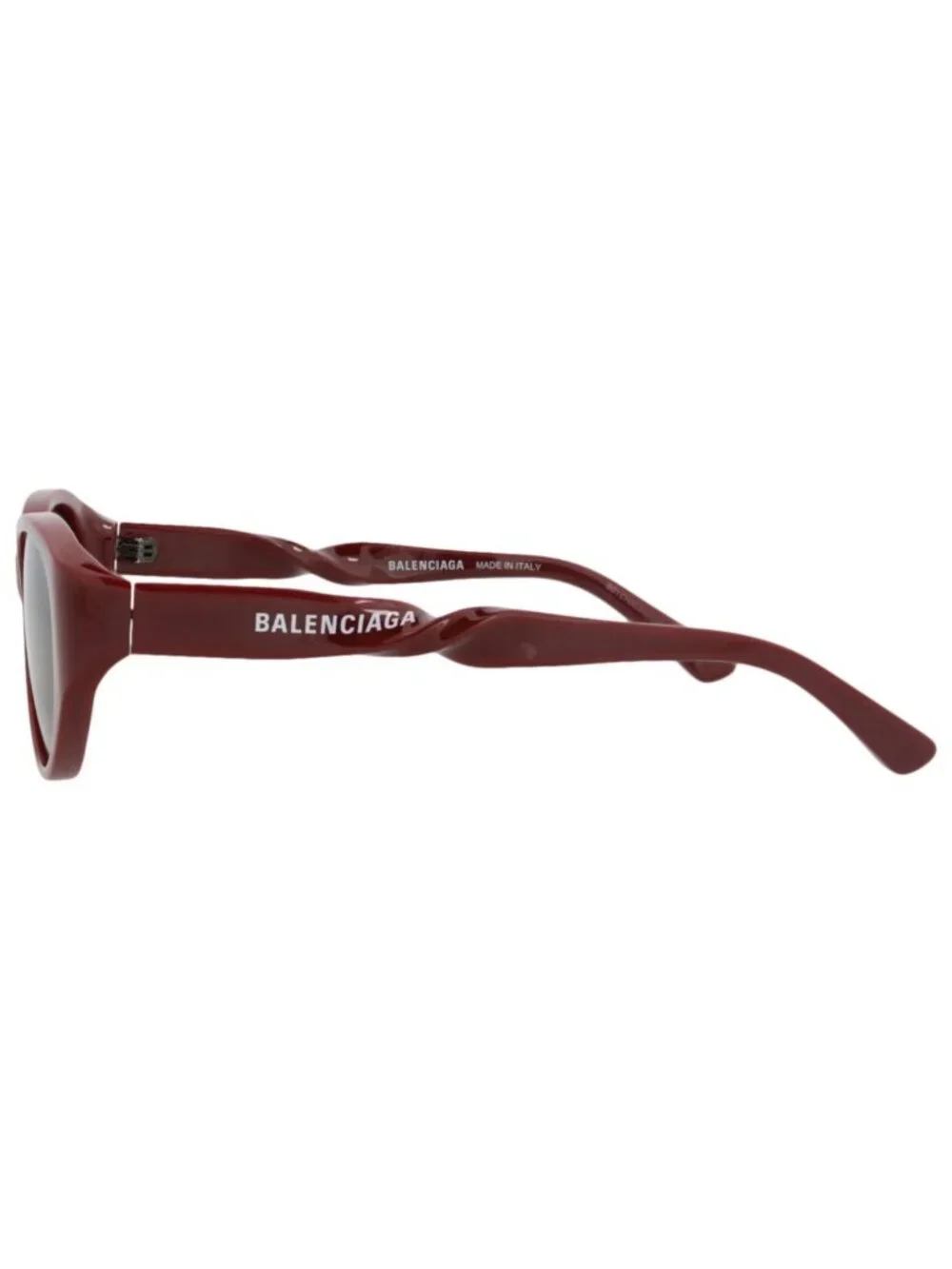 New Balenciaga Women's Sunglasses Round Oval Acetate Frame Burgundy Burgundy